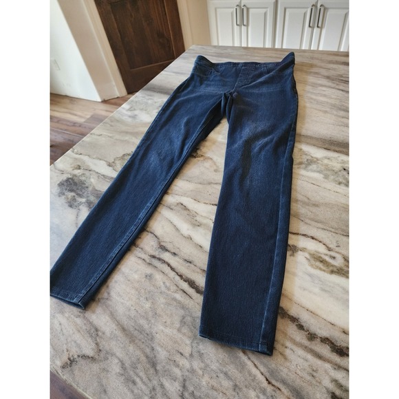 SPANX Jean-ish Pull-On Jeggings Denim Look Leggings Womens Size M Midnight Blue - Picture 1 of 10
